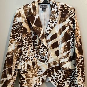 Animal print blazer
